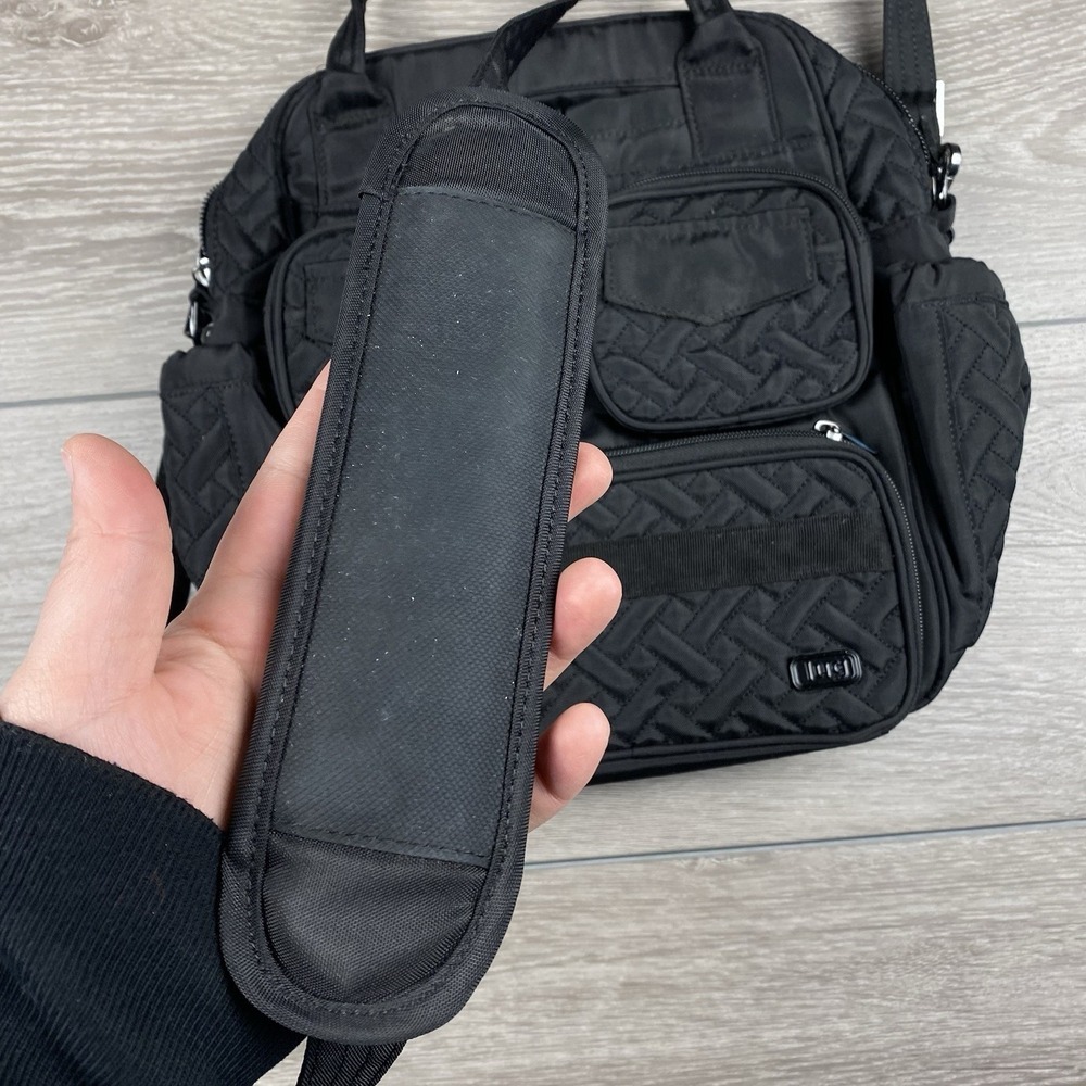 Lug Mini Puddle Jumper Quilted Hand Bag/ Crossbody Bag Black - Picture 3 of 8